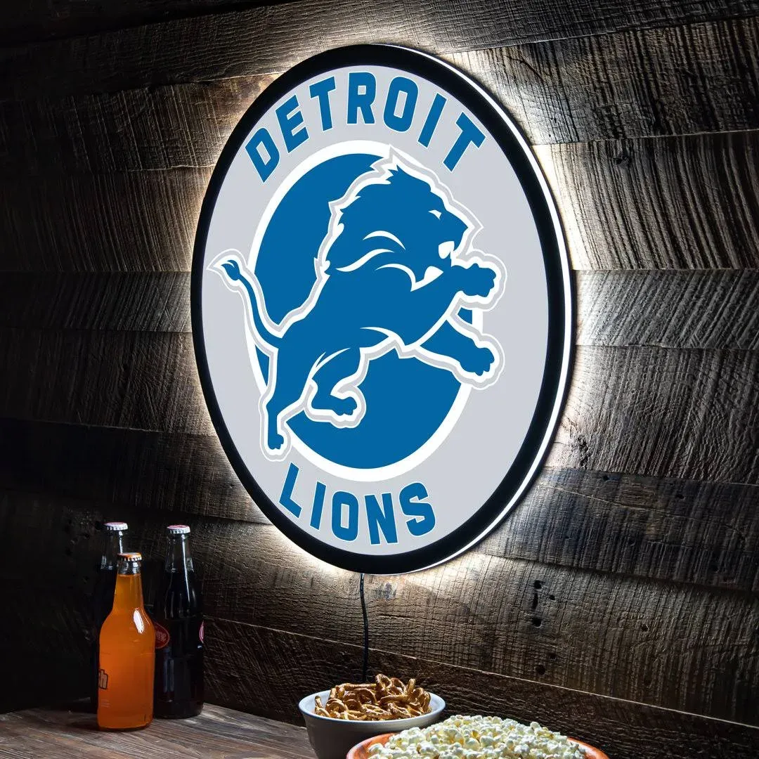 Evergreen Enterprises NFL Round LED Wall Light ,Lions