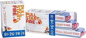 Pull Start Fire Matchfree Pull String Firestarter Great for Firepits and Campfires, No Matchsticks or Kindling Reqad Easy to Use