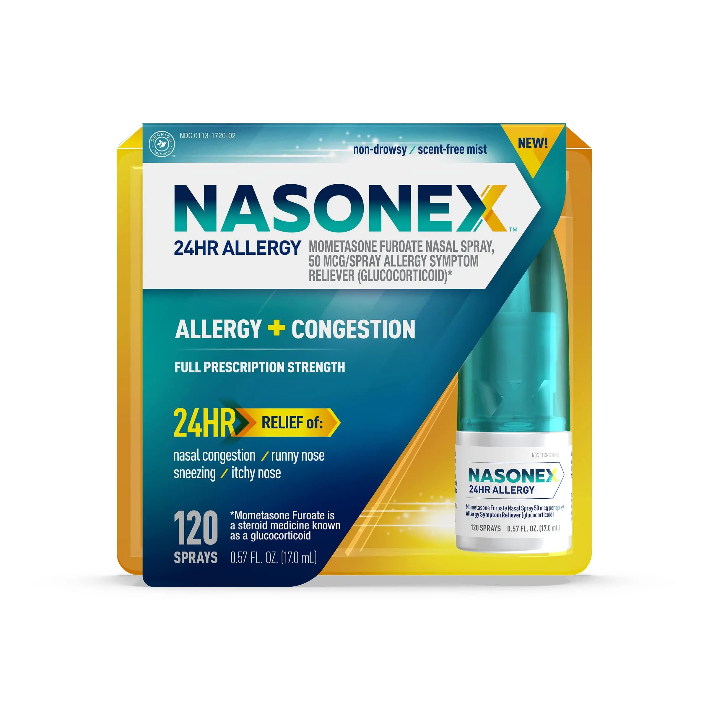 Nasonex 24hr Allergy Nasal Spray - 120 Spray