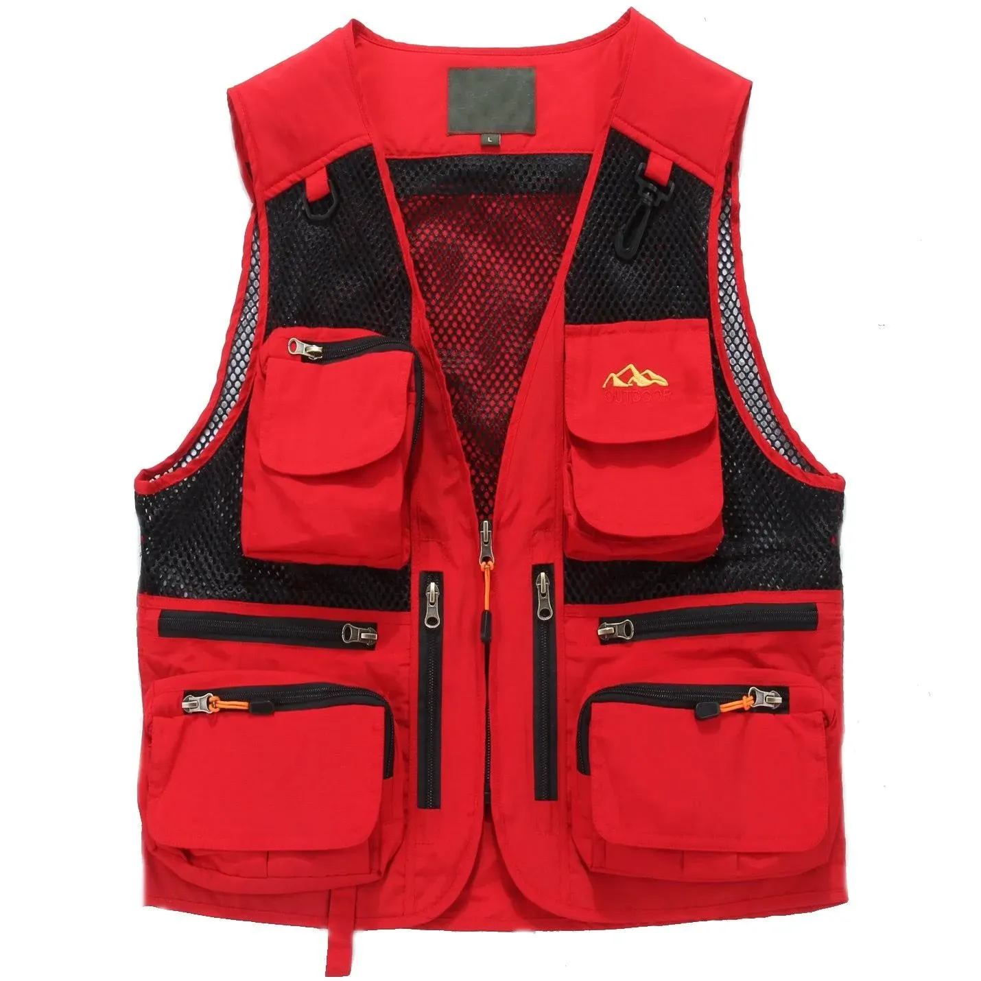 Flygo Men's Utility Cargo Vest Outdoor Fishing Safari Travel Work Photo Vest with Pockets