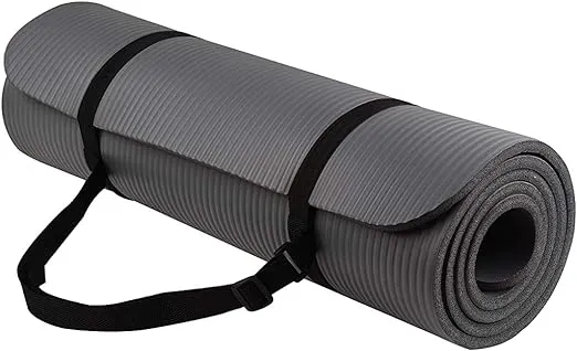 All Purpose 1/2-Inch Extra Thick High Density Anti-Tear Exercise Yoga Mat with C