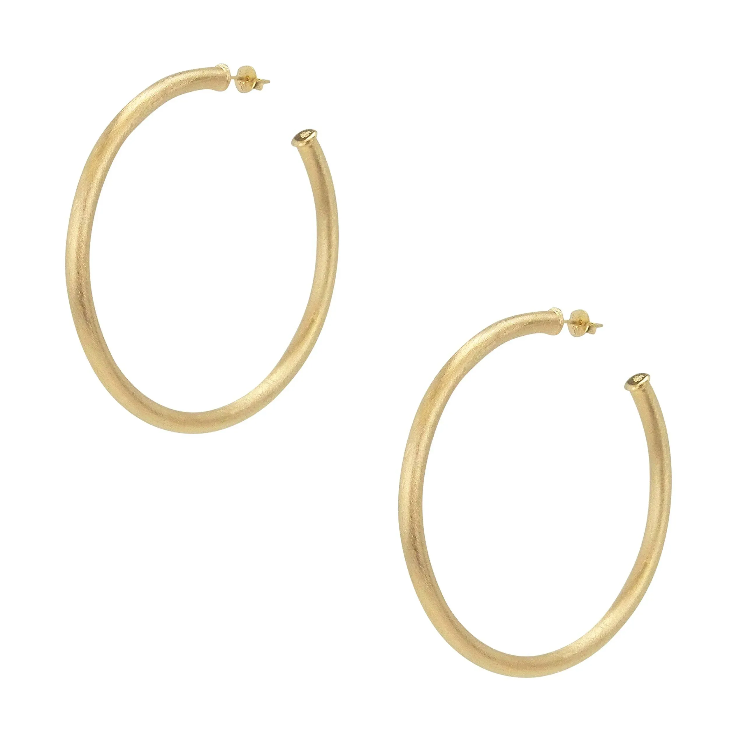 Sheila Fajl Everybody&#x27;s Favorite Large 2.5&quot; Hoop Earrings in Brush Champagne