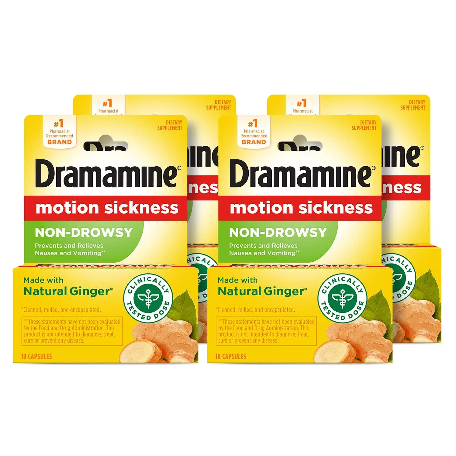 Advanced Herbals by Dramamine Non-Drowsy Motion Sickness Relief with Natural Ginger