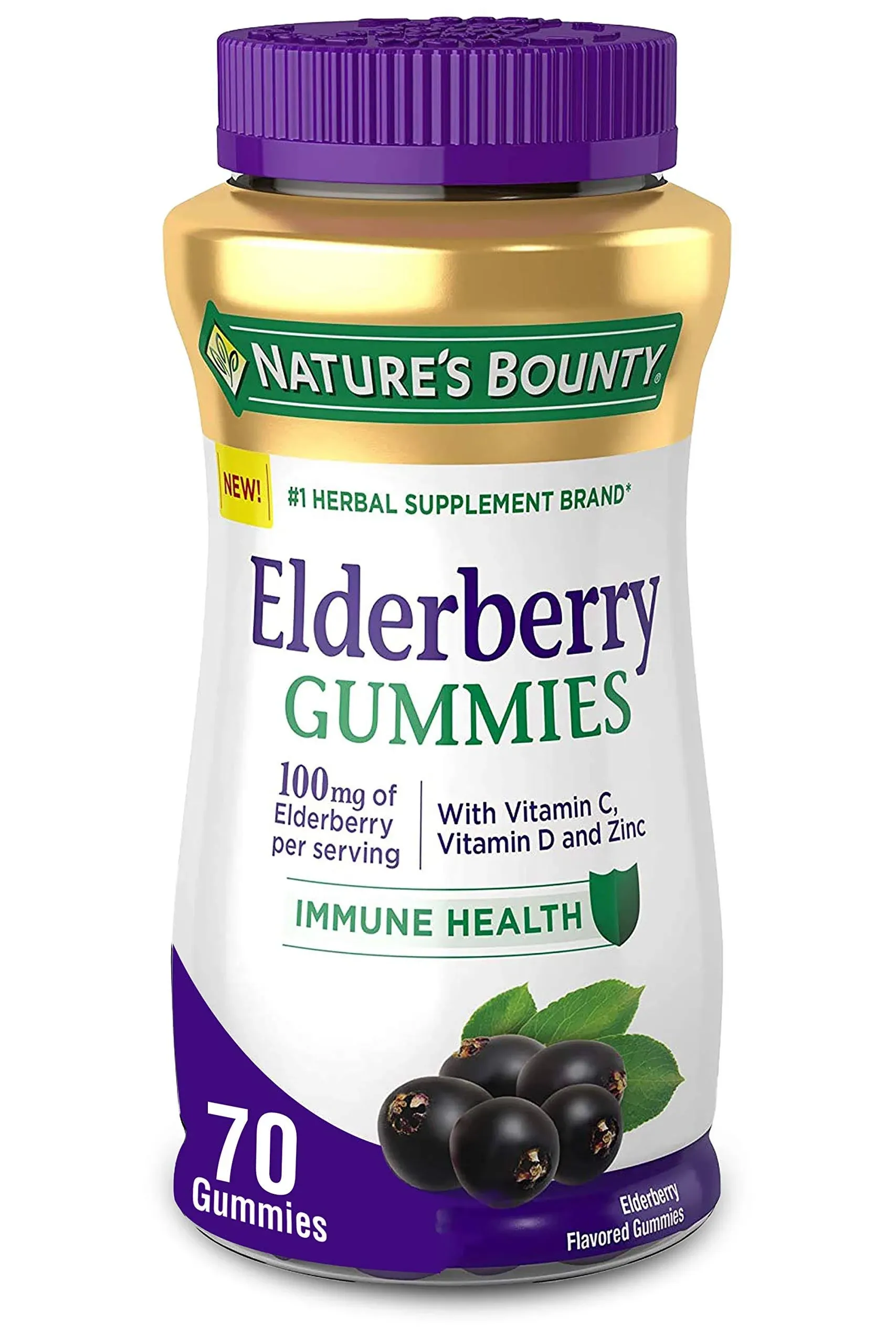 Nature's Bounty Elderberry Gummies 70 Count