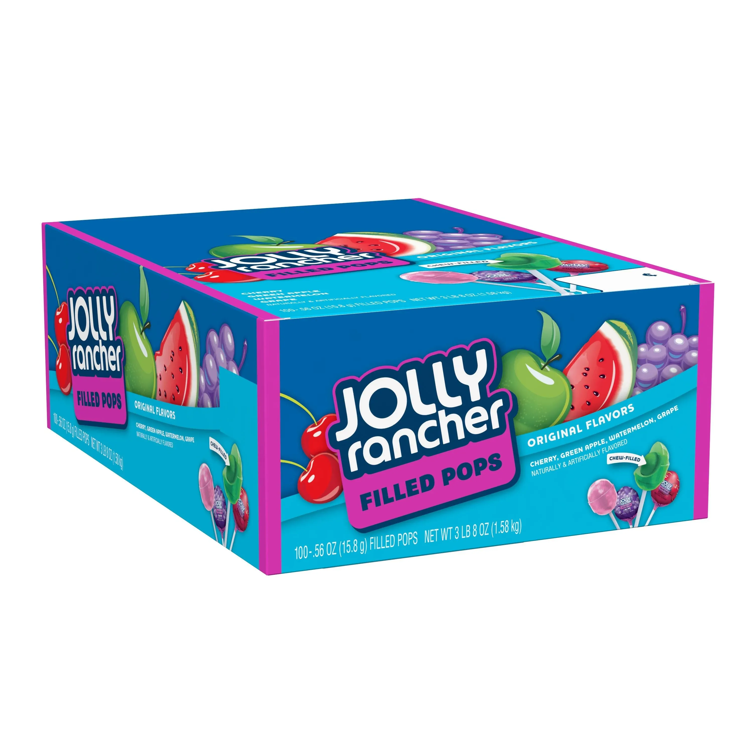 JollyRanch Lollipops Assortment, Assorted Flavors, 0.6 oz, 50 Count