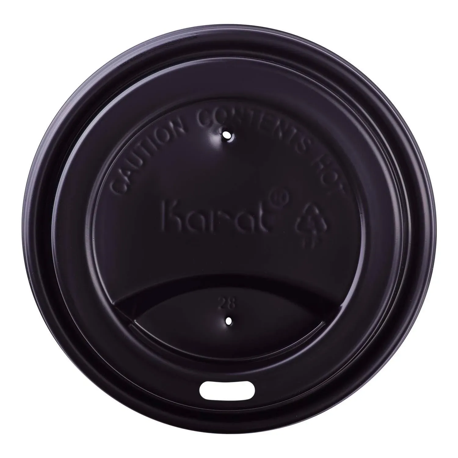 Karat C-kdl516b Sipper Dome Lid for 24 Ounce Paper Hot Cups, Black, Case of 1000