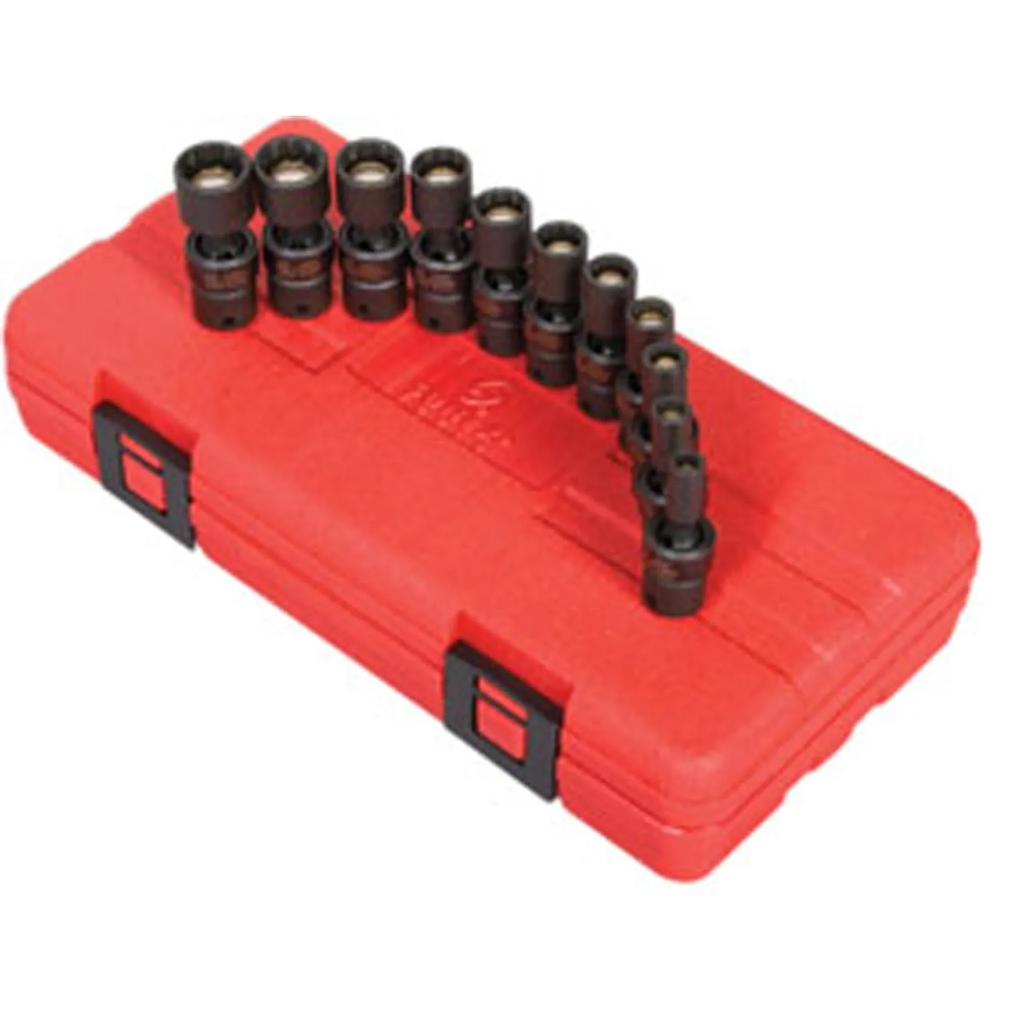 Sunex 1825 Tools 11-piece 1/4 In. Drive 12-point Metric Magnetic Universal Impact ...