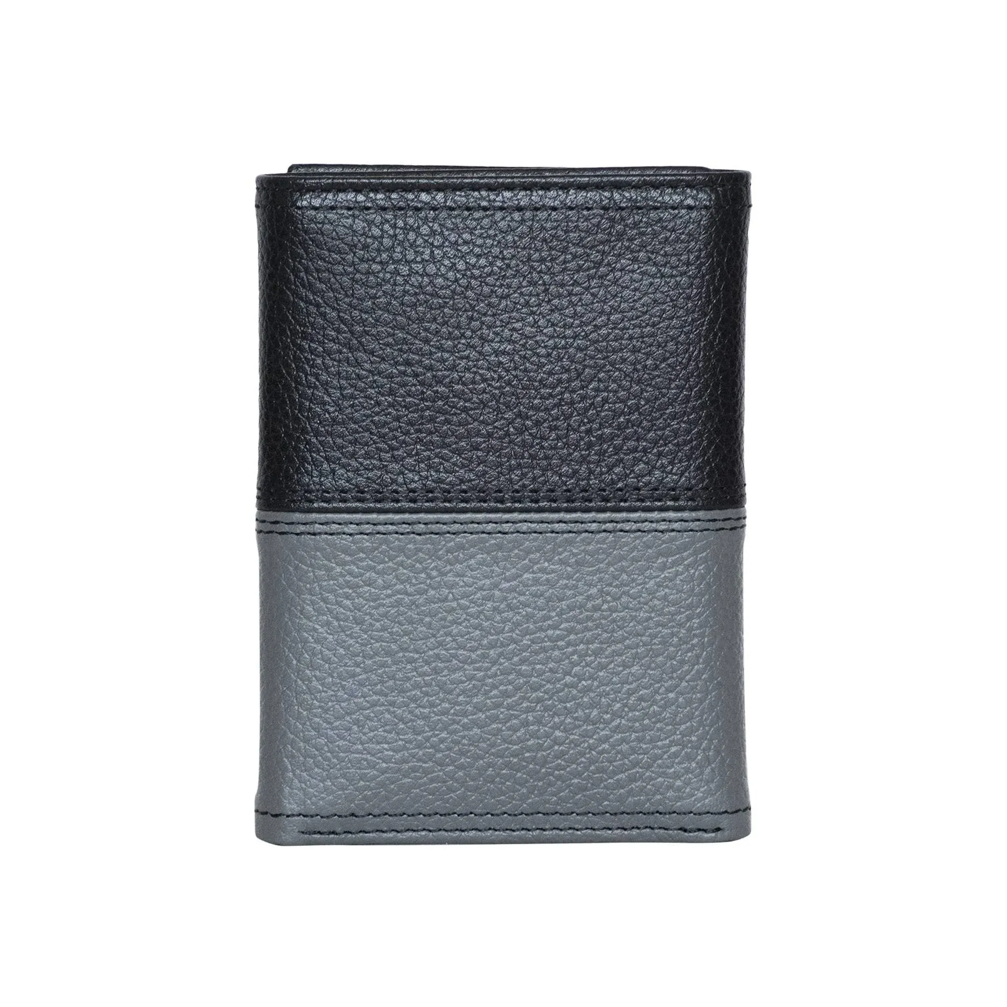 Nautica Men's Pebble Two-Tone Leather Trifold Wallet