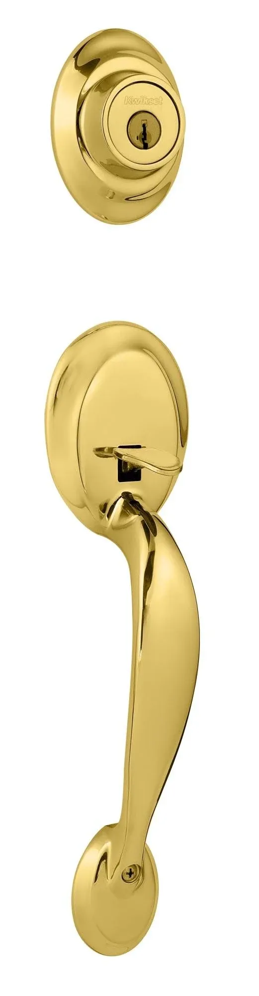 Kwikset Dakota Single Cylinder Handleset Polished Brass