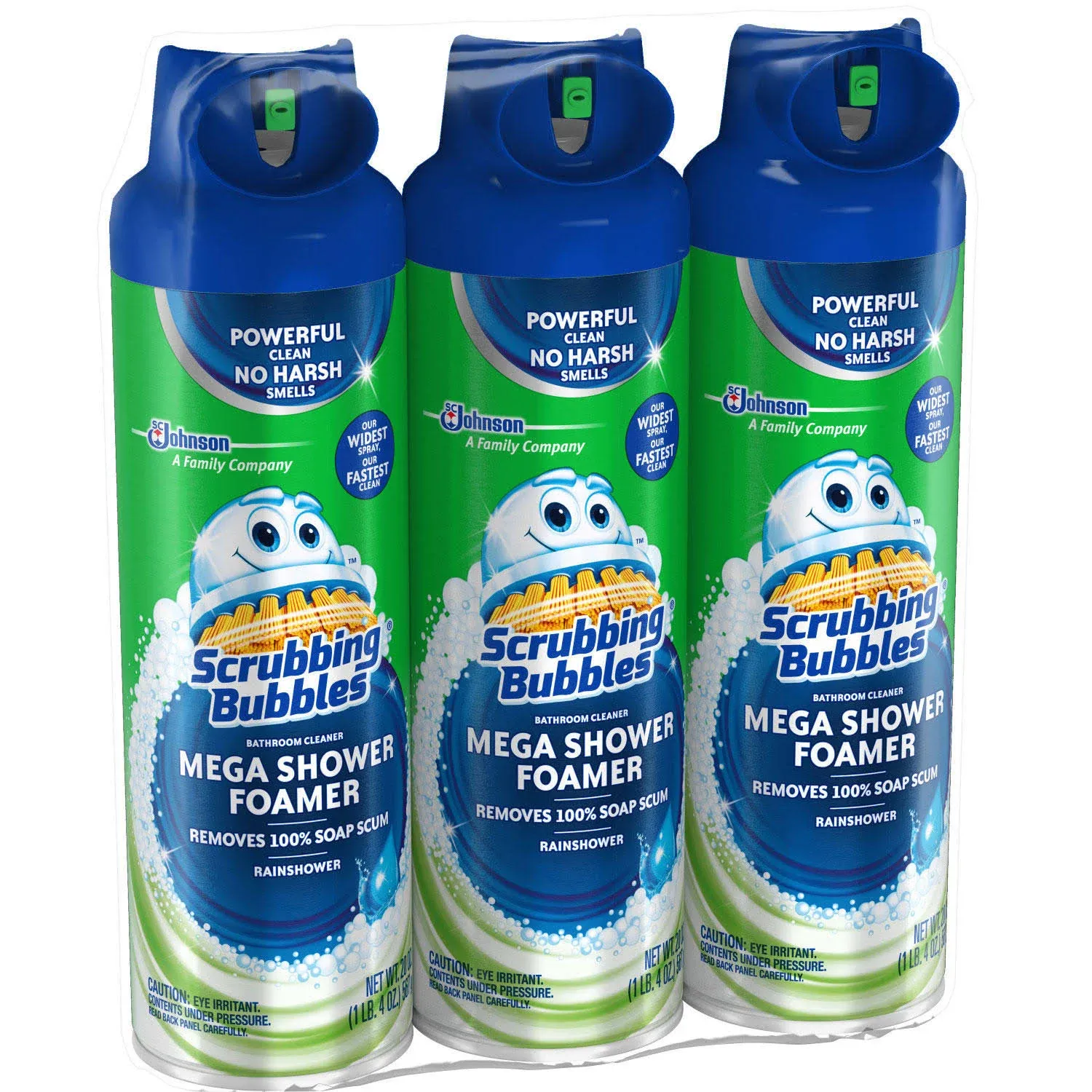 Scrubbing Bubbles Mega Shower Foamer Bathroom Cleaner, 3 ct, 20 fl oz