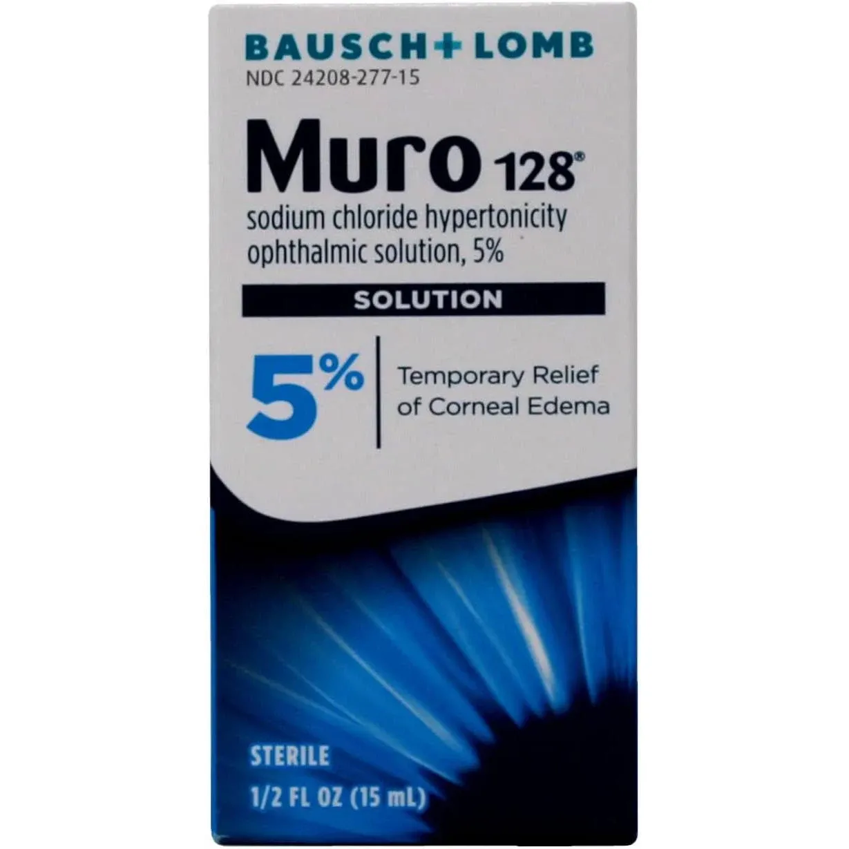 Bausch & Lomb Muro 128 5% Sodium Chloride Hypertonicity Ophthalmic Solution - 15 ...