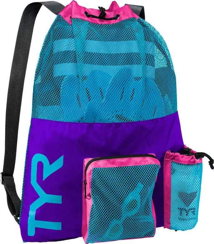 TYR Big Mesh Mummy Backpack - Purple/Blue