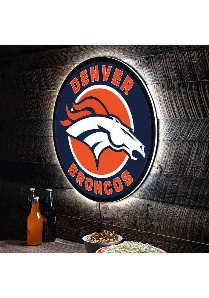 Evergreen Enterprises NFL Round LED Wall Light ,Broncos