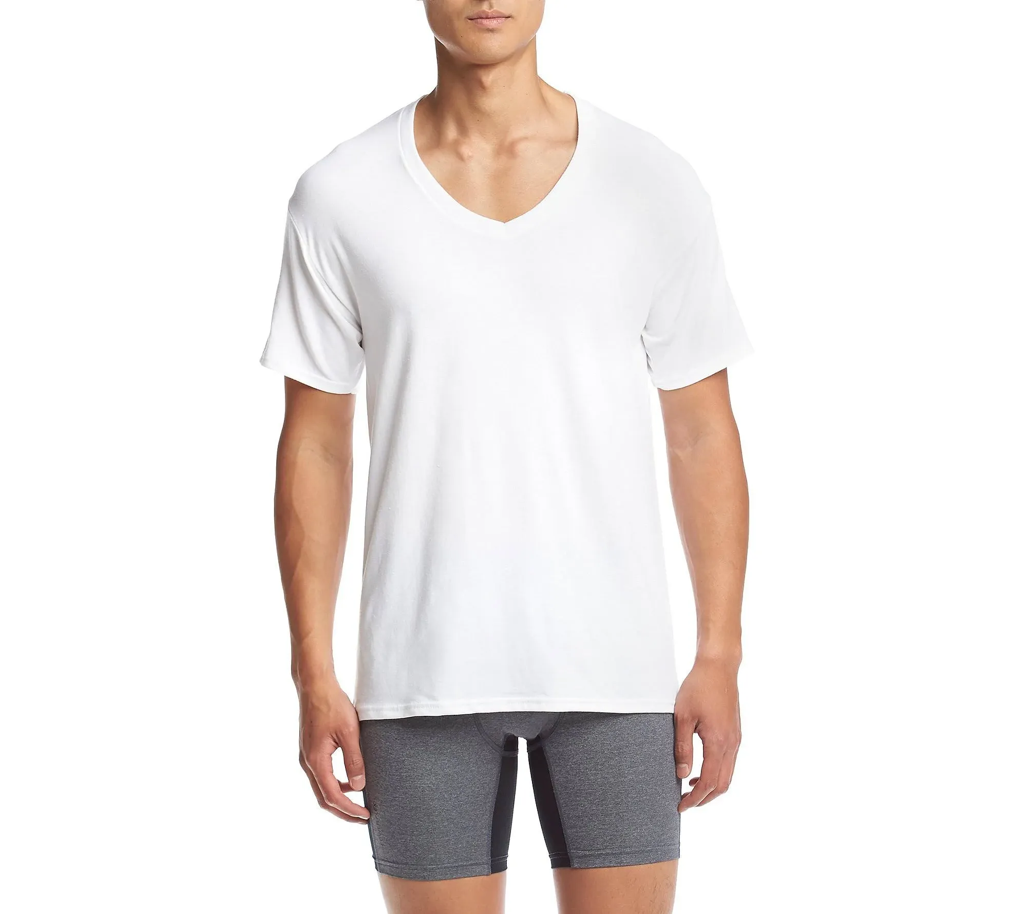 Hanes Men's 4-Pack Freshiq Stretch V-Neck