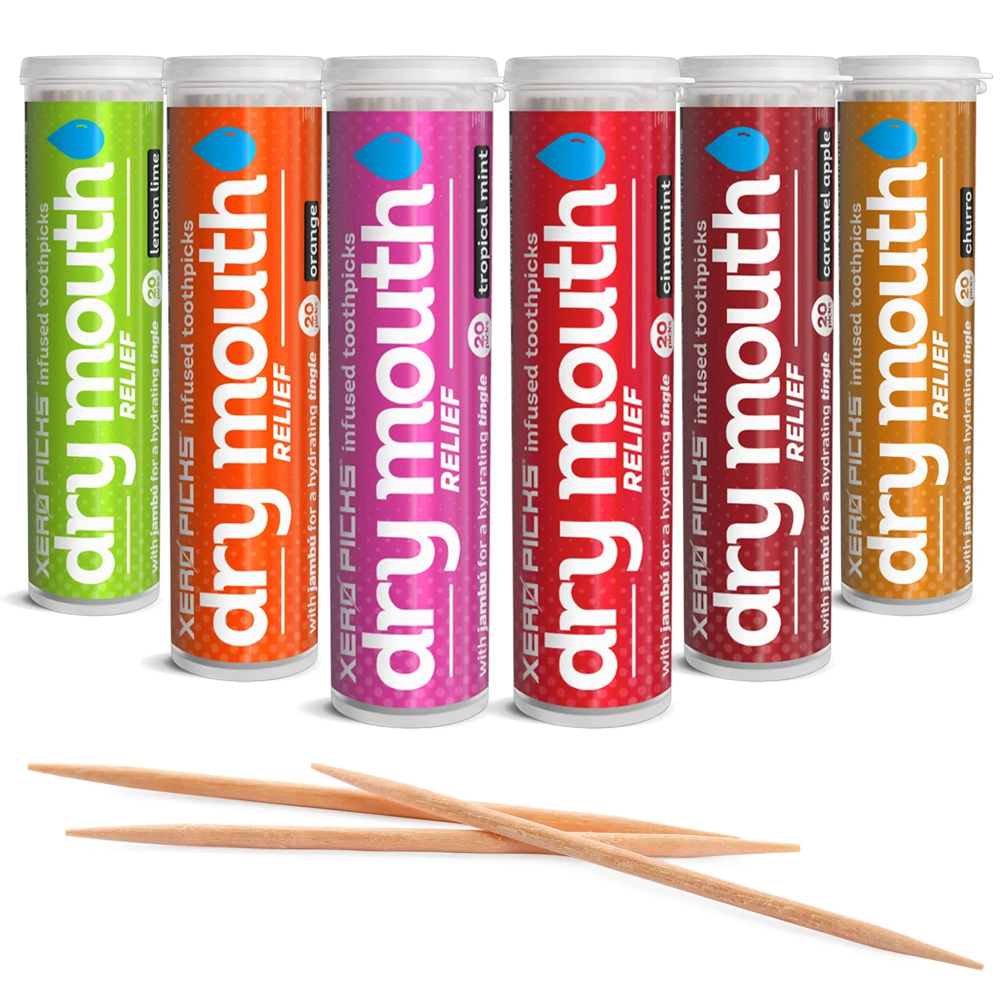 Enduring Refreshing Assorted Dry Mouth Toothpicks - Flavored &amp; Lasting