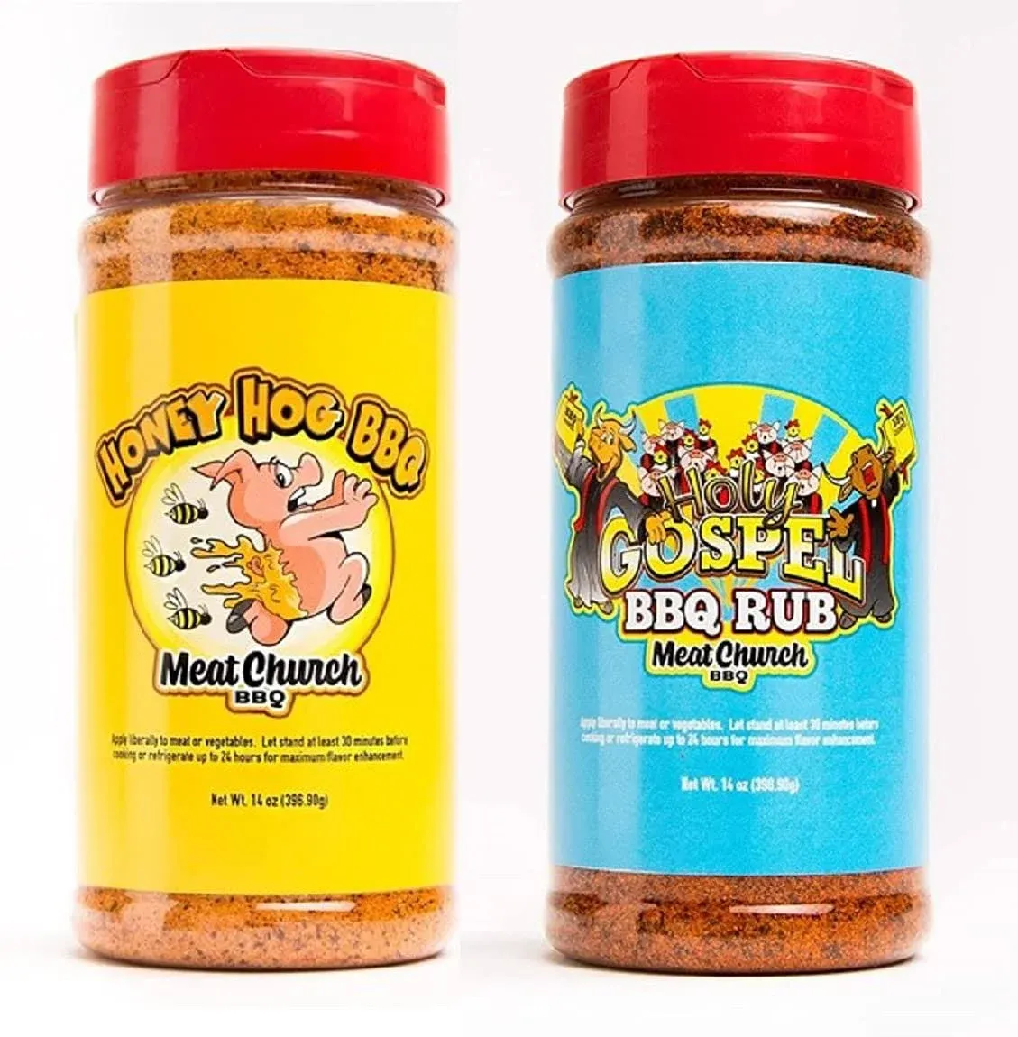 Meat Church BBQ Rub Combo: Two Bottles of Honey Hog (14 oz) and... 