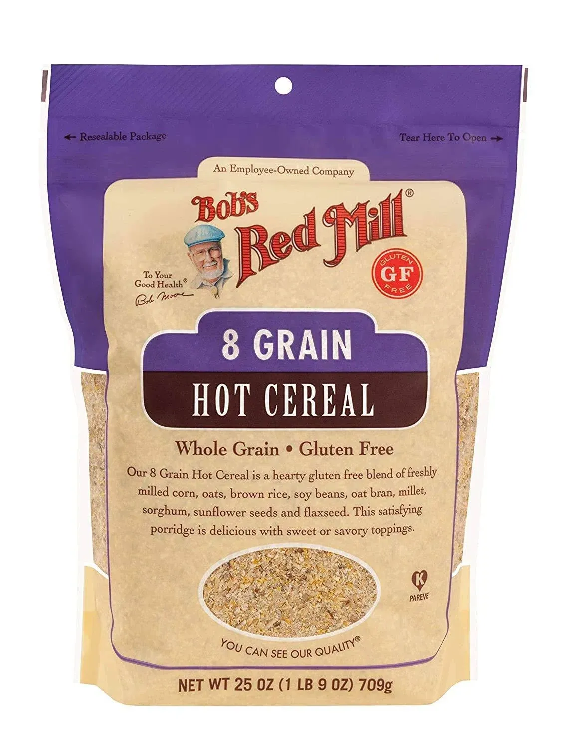 Bob's Red Mill Gluten Free 8 Grain Hot Cereal, 25 oz (Pack of 3)