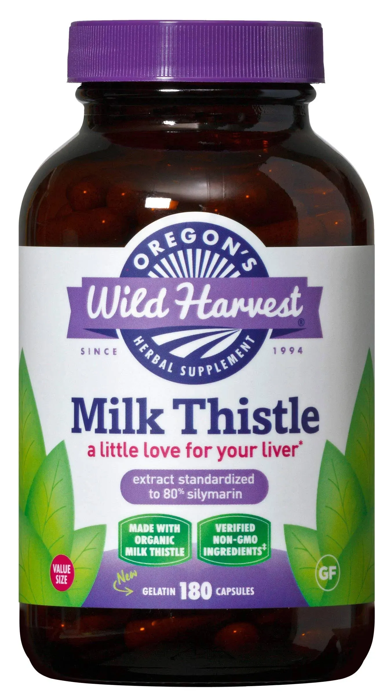 Oregon's Wild Harvest Milk Thistle 180 Capsules