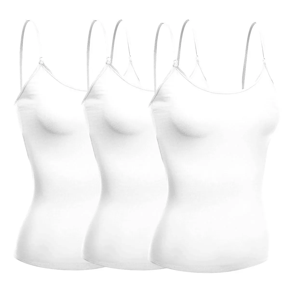 Emmalise Women's Camisole Built in Bra Wireless Fabric Support Short Cami