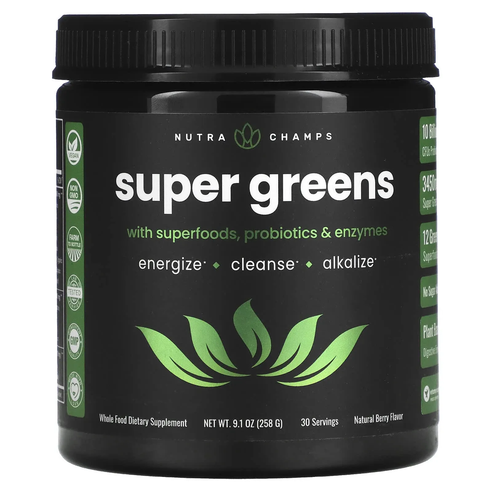 NutraChamps Super Greens Premium Superfood Powder