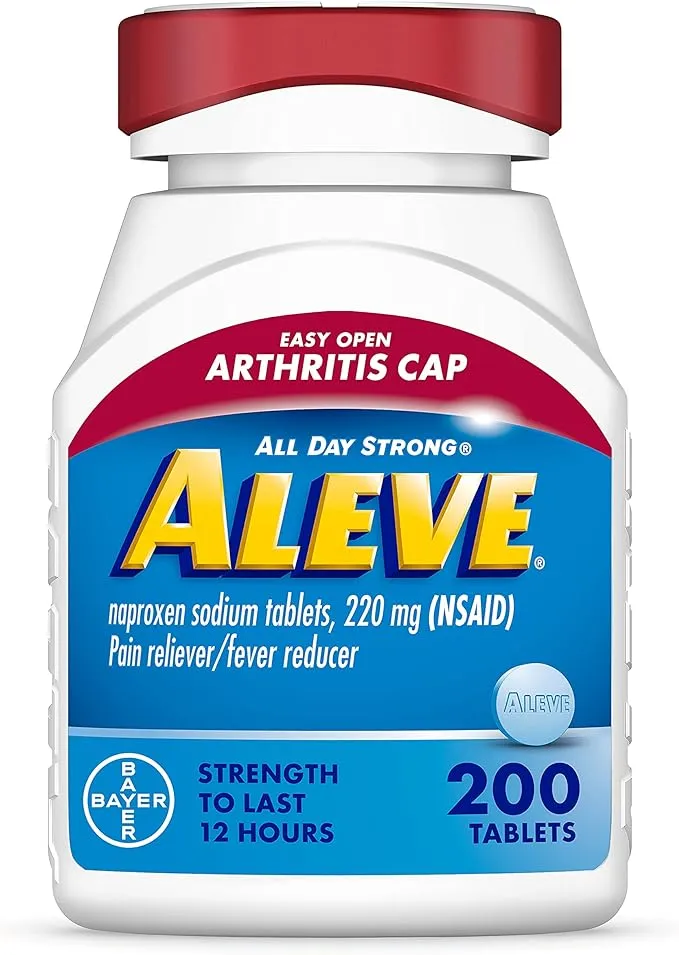 Aleve Easy Open Arthritis Cap Tablets, Naproxen Sodium for Pain Relief ‐ 200 Count