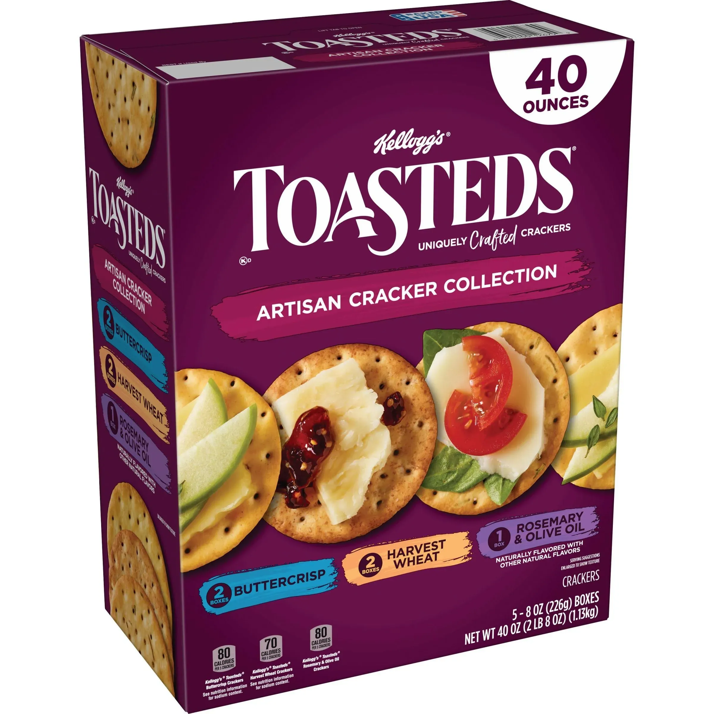 Kellogg's Toasted Variety Pack Crackers, 40 oz.