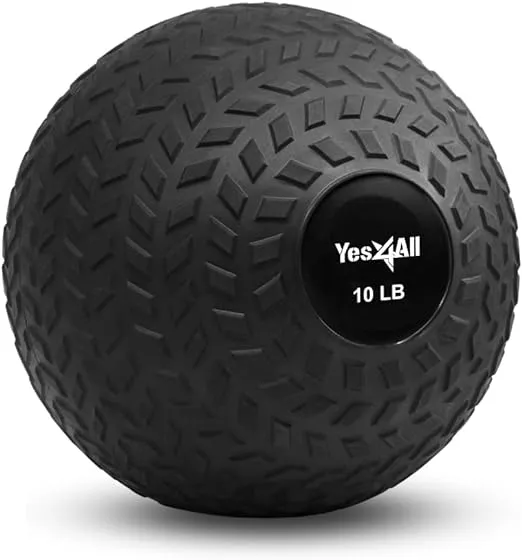 Yes4All Slam Ball, 10-40lb Medicine Ball, Durable PVC Sand Filled Workout Dynamic Weighted Balls for Exercise Core Strengthen