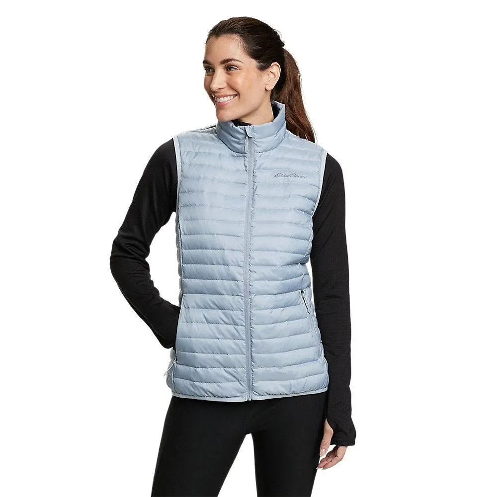 Eddie Bauer Women's Microlight Down Vest - Blue - XLarge