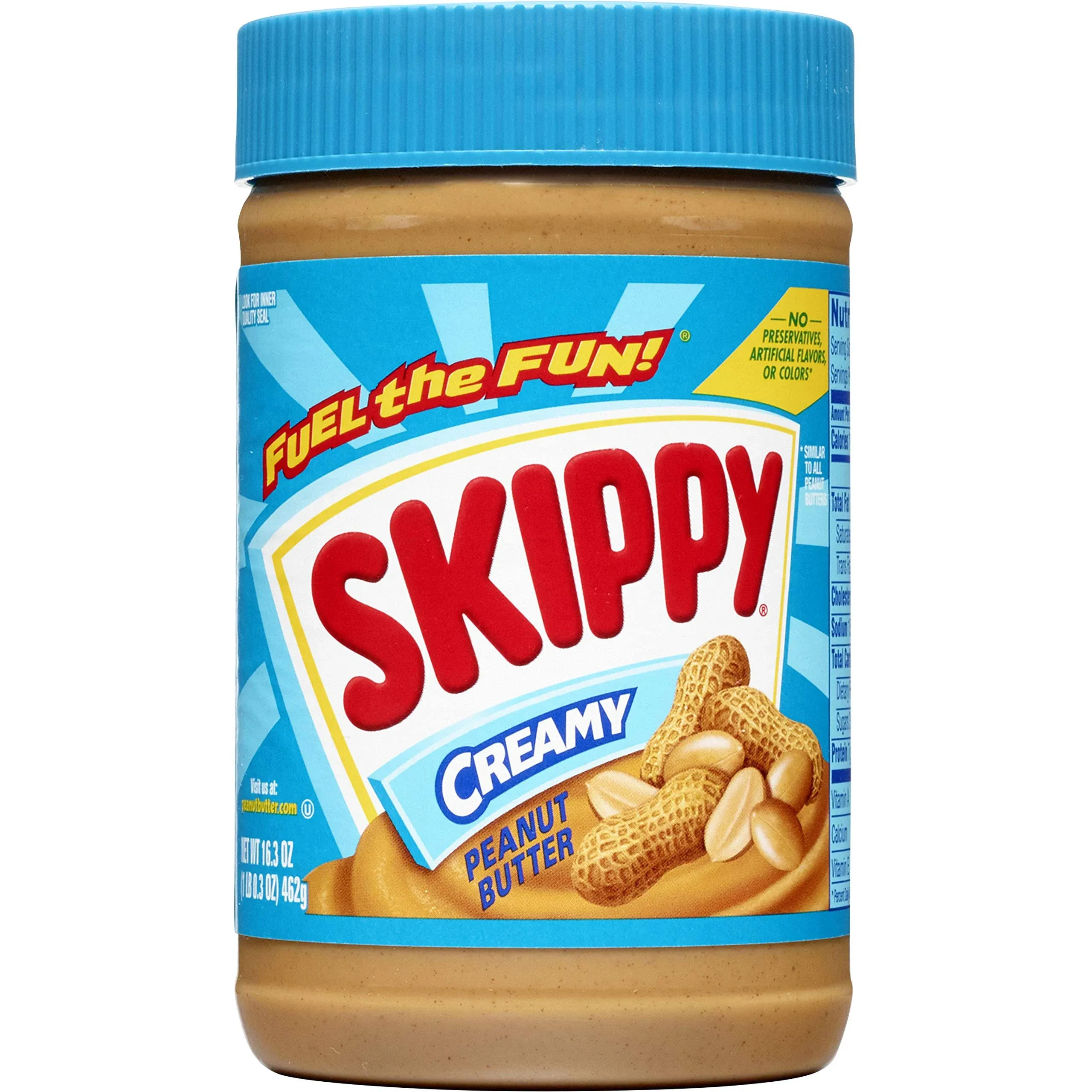 Skippy Creamy Peanut Butter, 16.3 Ounce (Pack of 8)