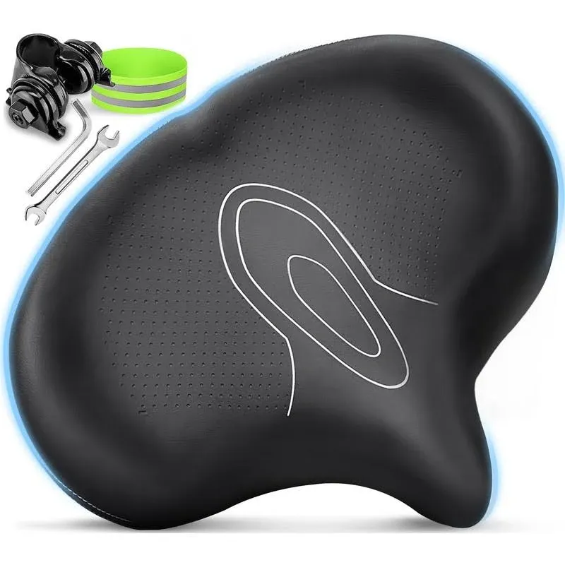 Oversized Bike Seat for Peloton Bike & Bike+, Comfort Wide Bike Seat Bicycle Saddle Replacement for Women & Men, Compatible with Peloton, Spin Bike, Exercise Bike or Road Bike