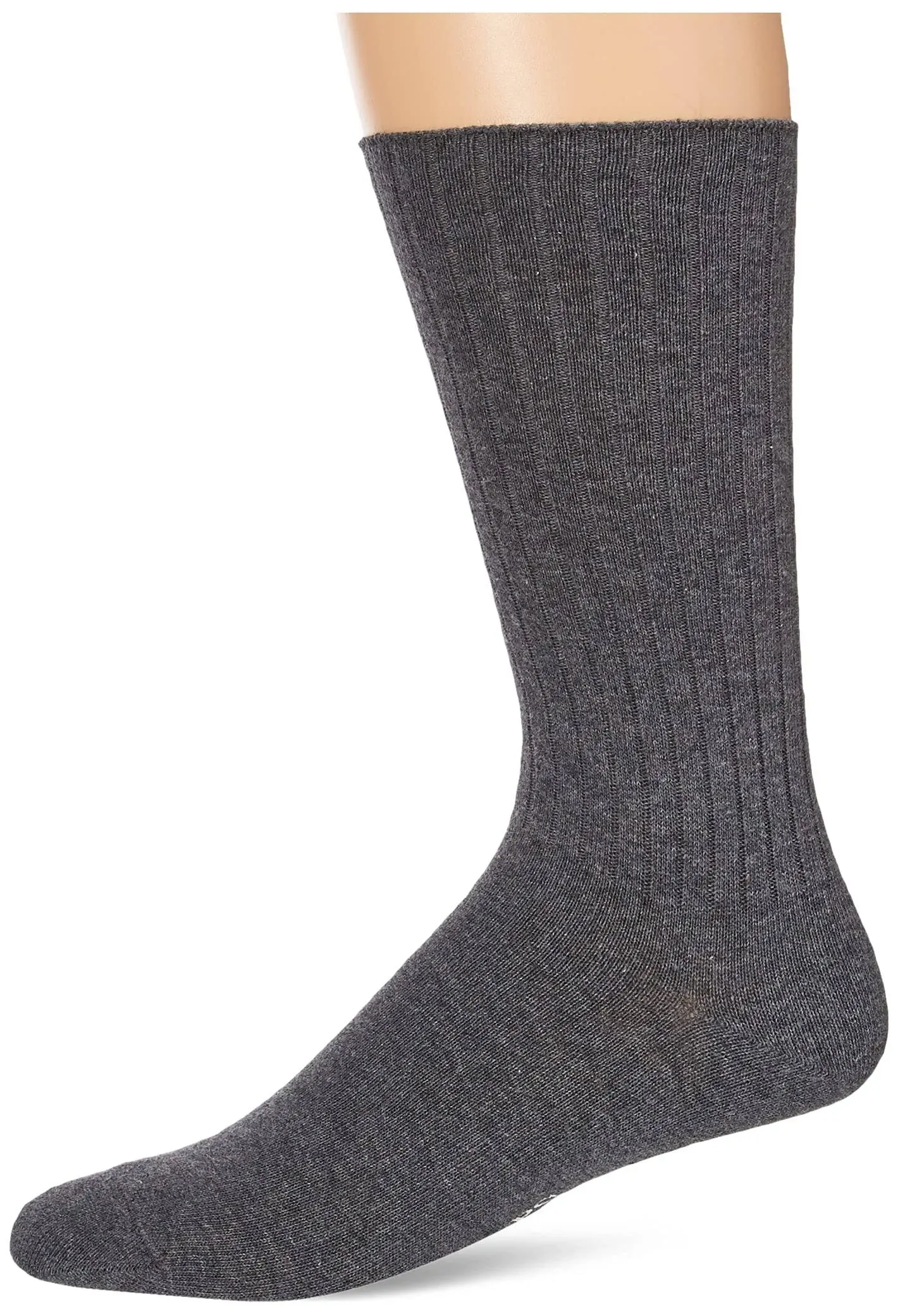 Chaps Men's Solid Color Casual True Rib Crew Socks-1 & 3 Pairs-Cotton Comfort and Breathable Mesh