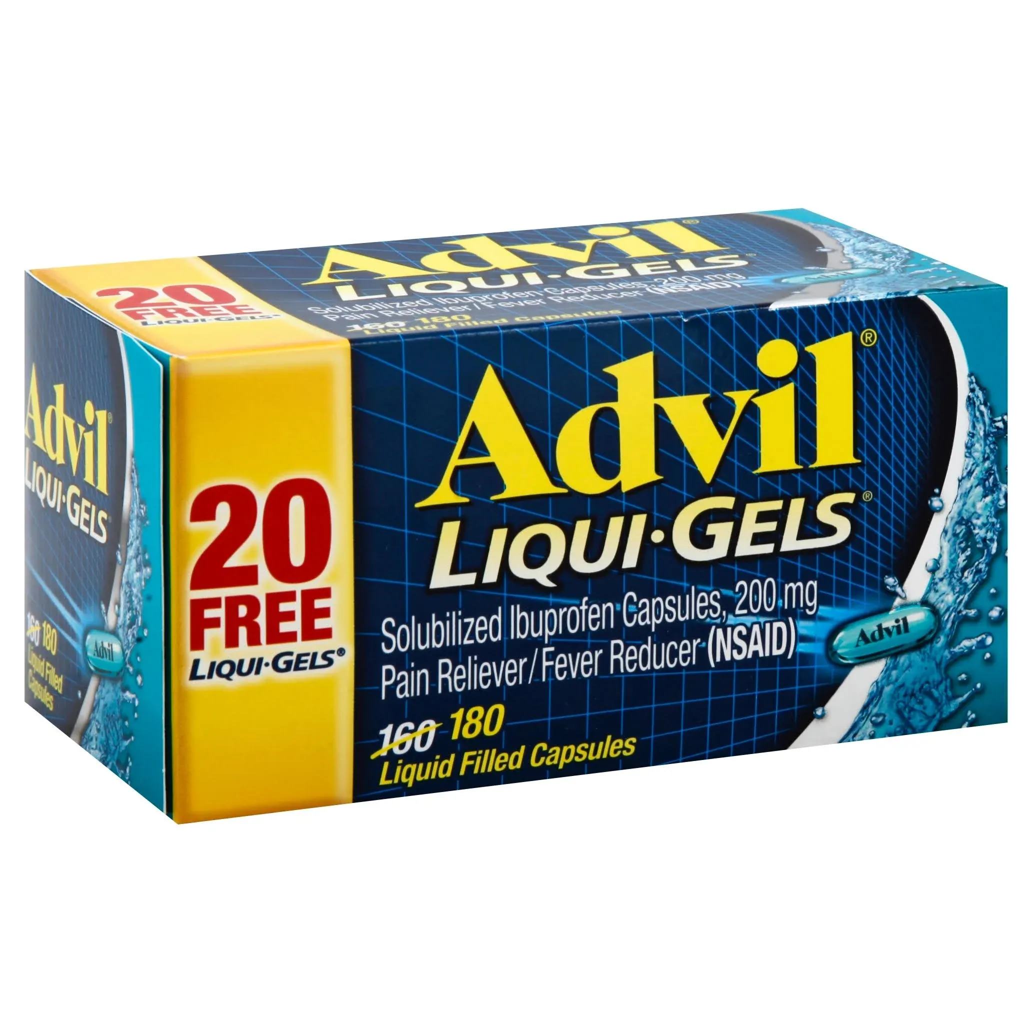 Advil 200mg Solubilized Ibuprofen Capsules - 200 Pieces