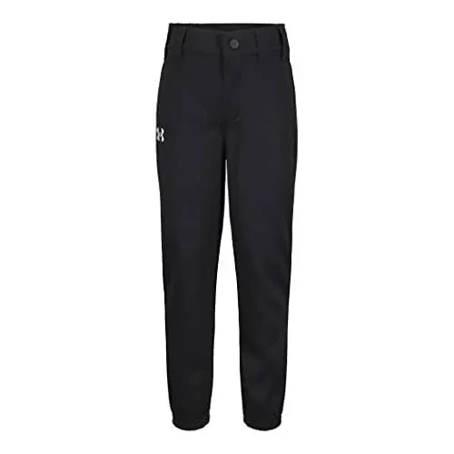 Under Armour Boy&#039;s Basic Snap Button UA Baseball Pants JL3 Black Size 7 NWT