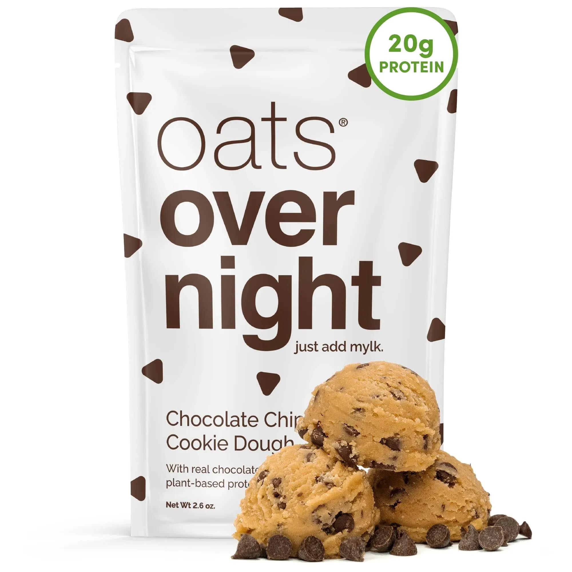 Oats Overnight - Chocolate Chip Cookie Dough - Vegan, 20g Protein, High Fiber ...