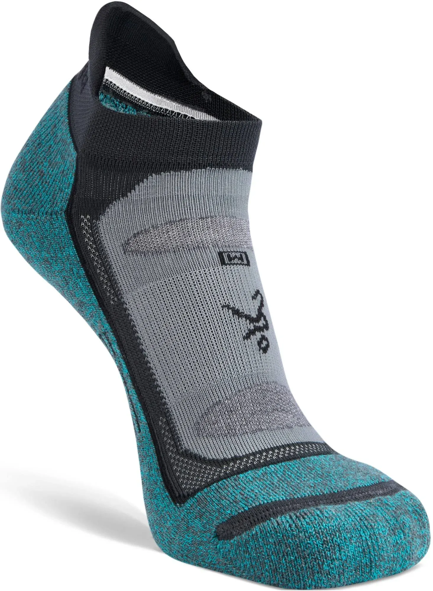 Balega Blister Resist No Show Socks Grey/Blue / Large