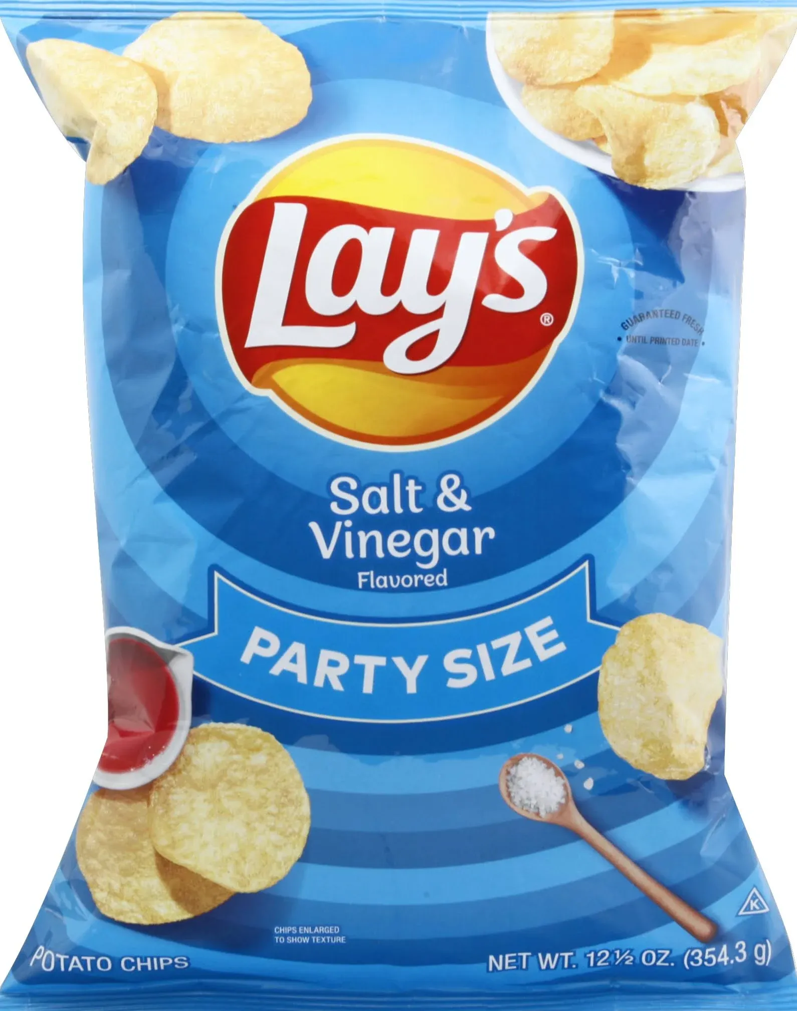 Lay's Potato Chips, Salt & Vinegar, Party Size 12.5 oz