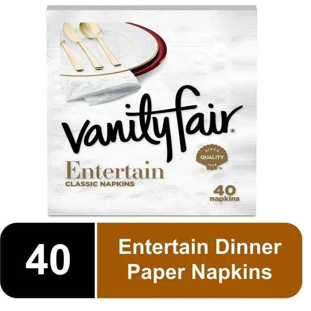 Vanity Fair Premium Dinner Napkins - 40 count