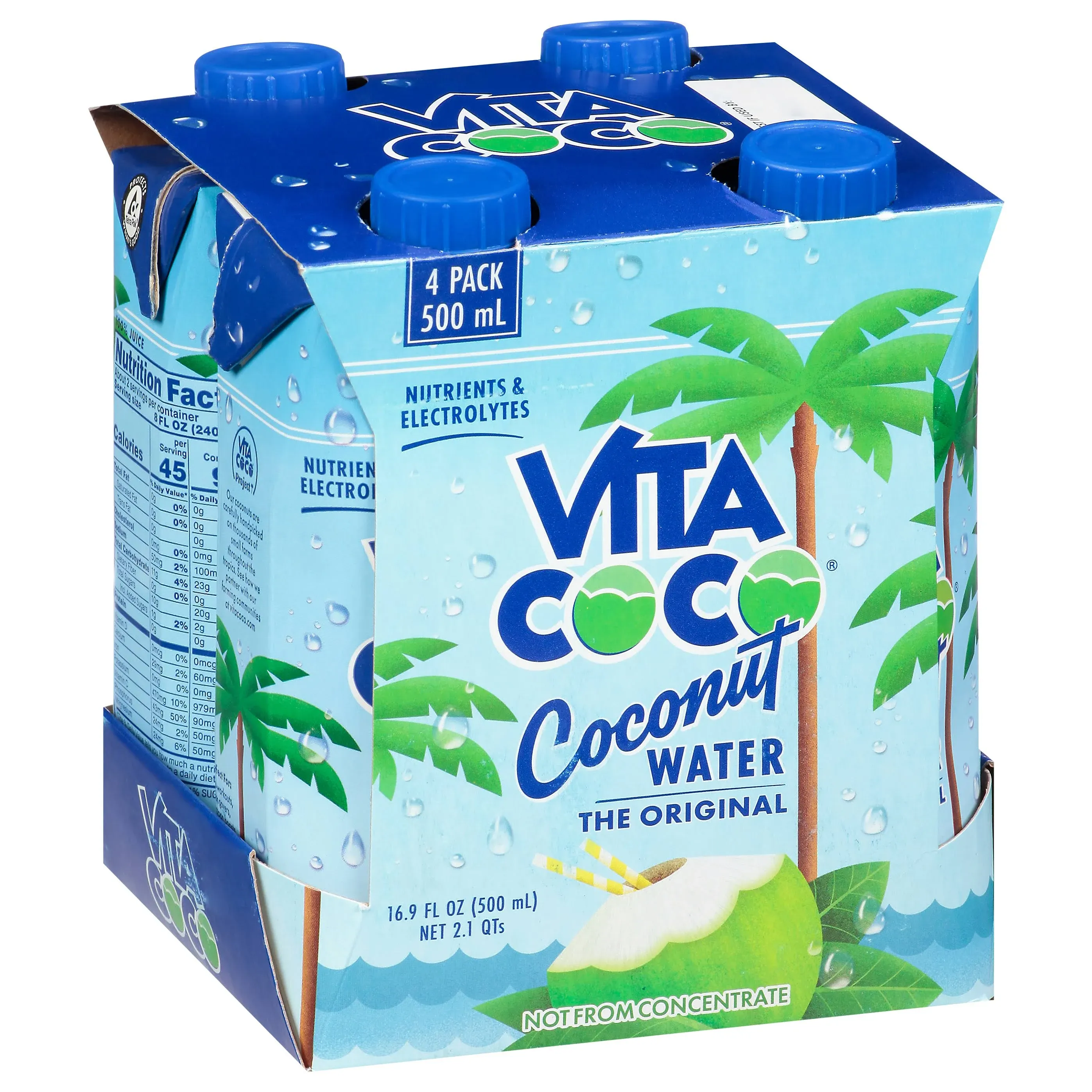 Vita Coco Coconut Water, The Original, 4 Pack - 4 pack, 16.9 fl oz packs