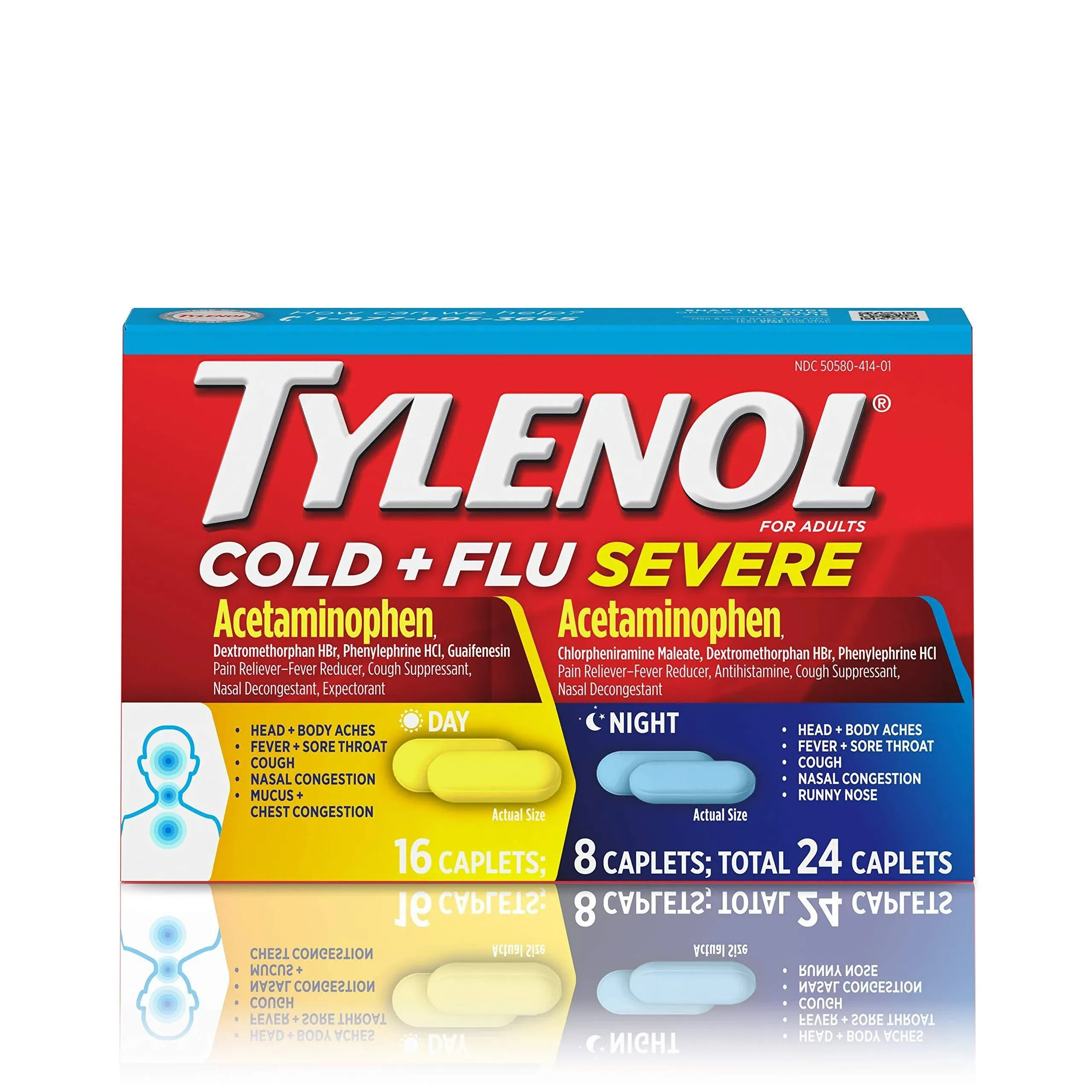 Tylenol Cold + Flu Severe Day/Night Caplets