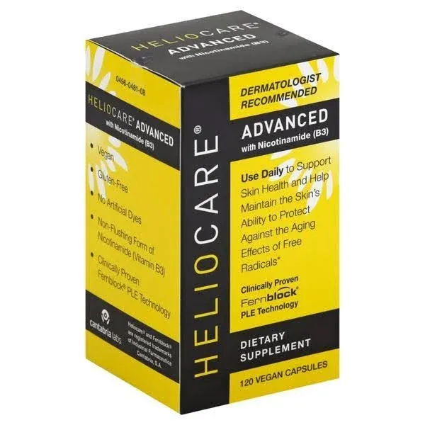 Heliocare Advanced Nicotinamide B3 Skin Supplement, 120 Vegan Capsules