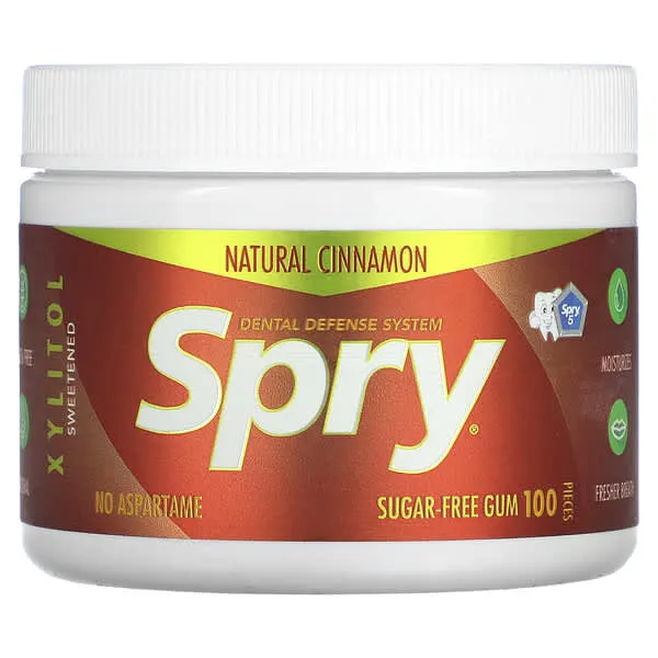 Spry Chewing Gum, Cinnamon - 100 pack