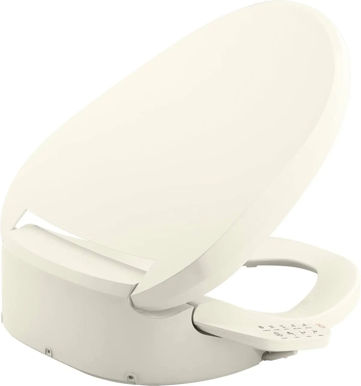 KOHLER 8298-0 C3-155 Elongated Bidet Toilet Seat, Heated Bidet, Bidets for Existing Toilets, Nightlight, Self-Cleaning Nozzle, Biscuit