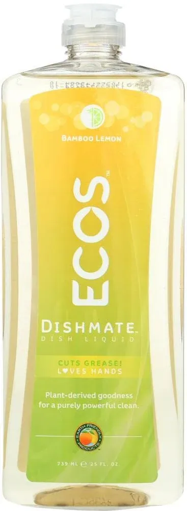 Ecos Dish Soap, Bamboo Lemon, Hypoallergenic, Plant Powered - 25 fl oz