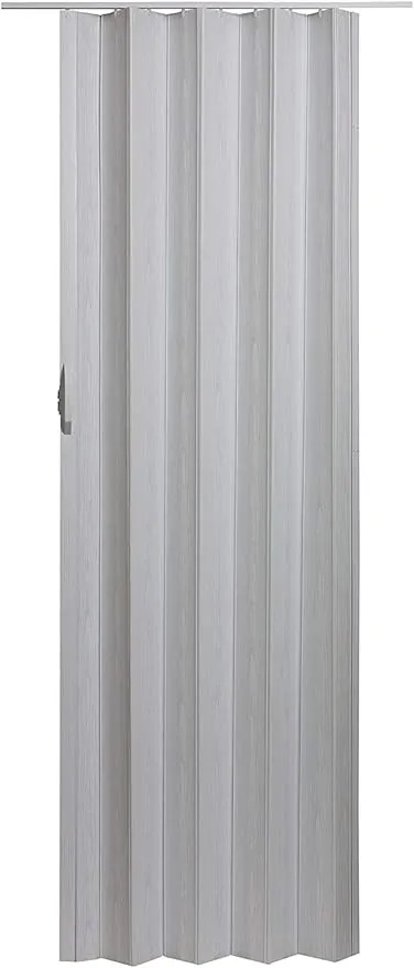 Homestyles Regent Vinyl Accordion Door, 36 inch x 80 inch, White Mist