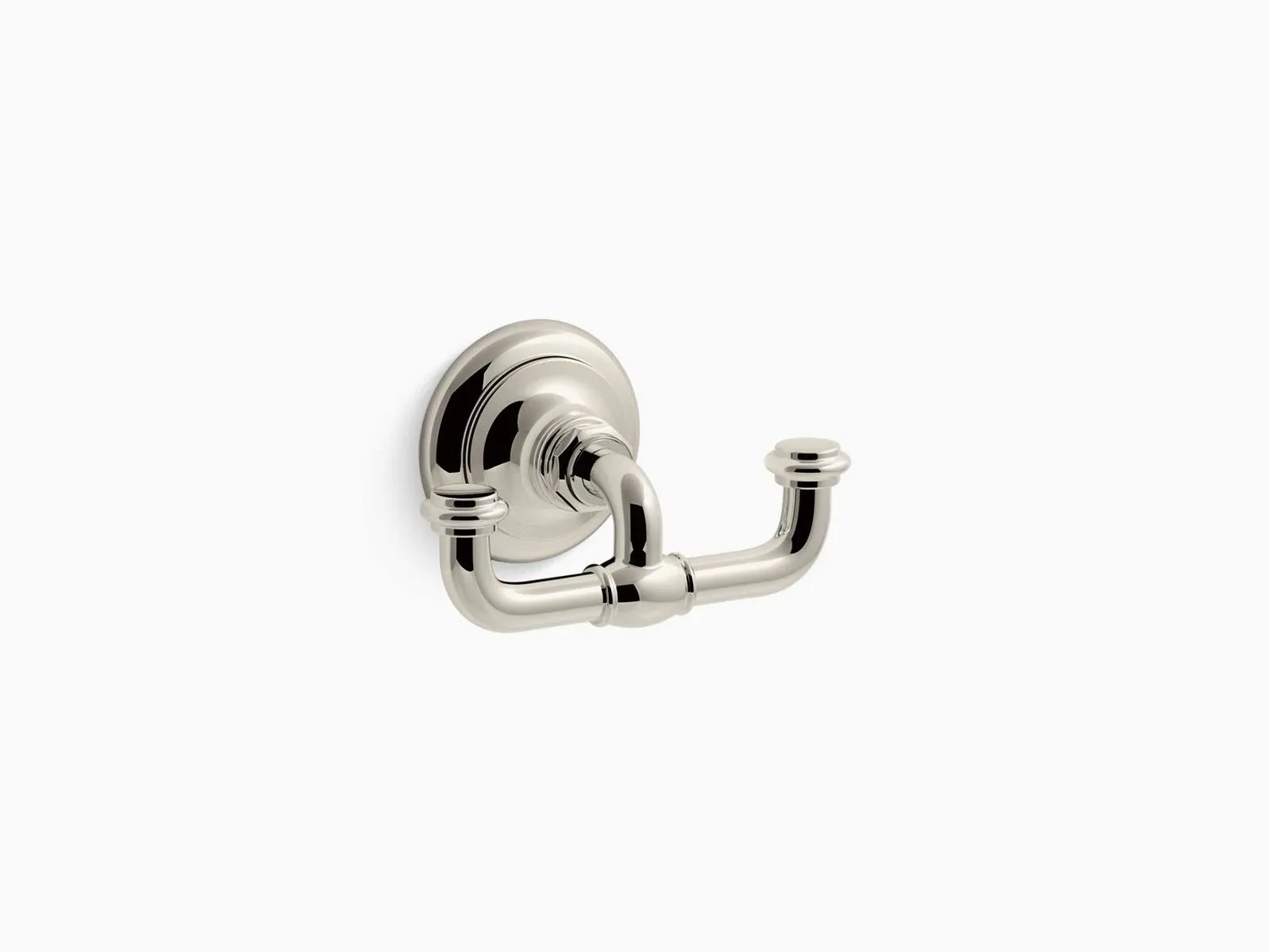 Kohler K-72572-SN Artifacts Double Robe Hook, Vibrant Polished Nickel