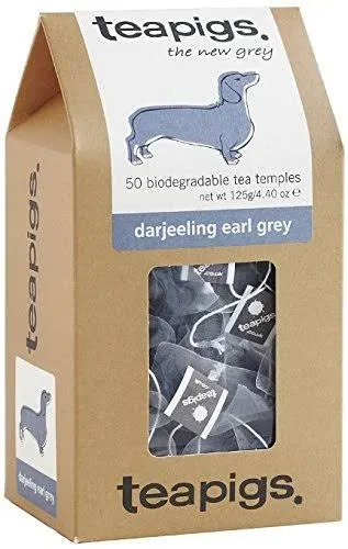 Teapigs Darjeeling Earl Grey Tea Bags Made with Whole Leaves (1 Pack of 50 Tea Bags)