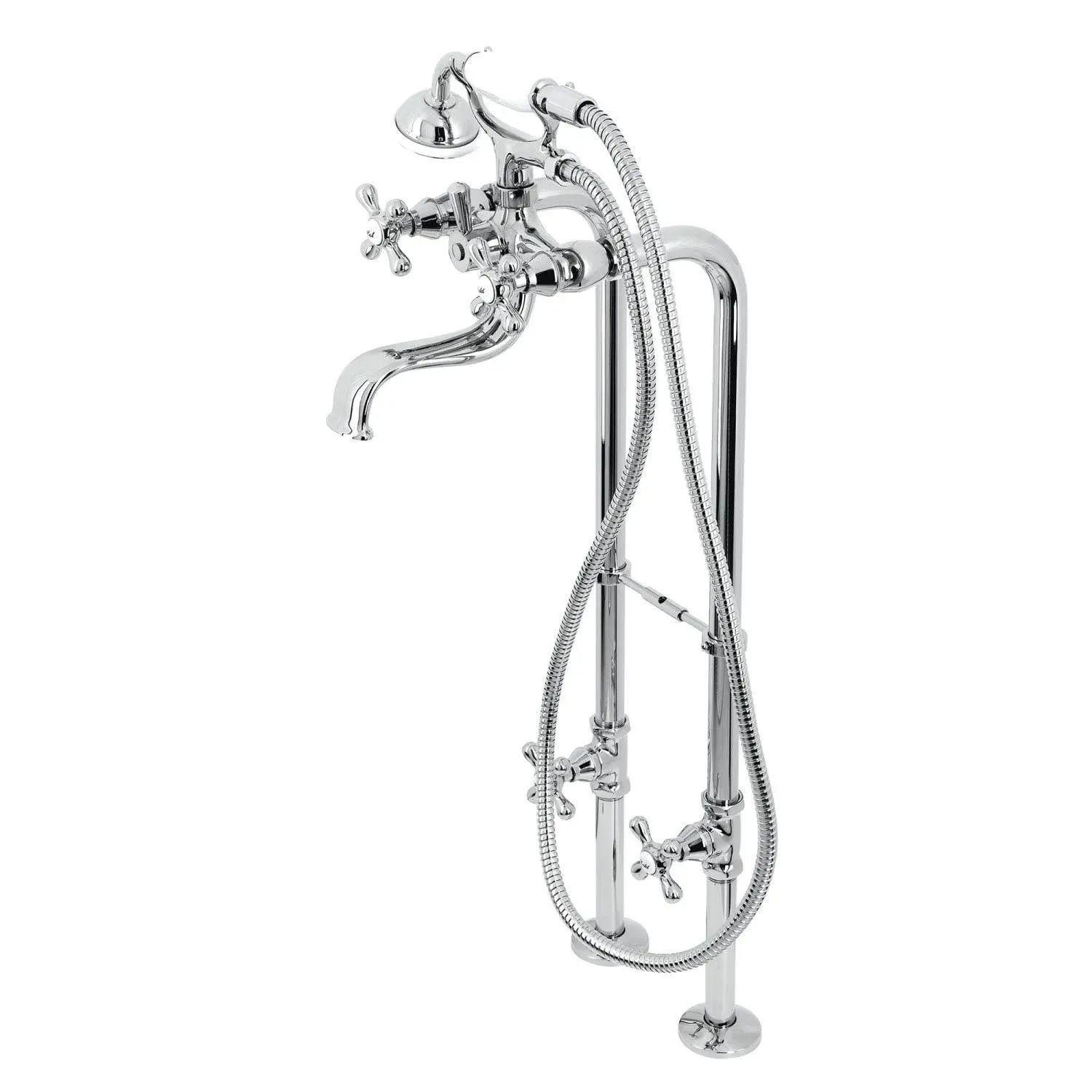 Kingston Brass CCK226K1 Kingston Clawfoot Tub Faucet Package, Polished Chrome