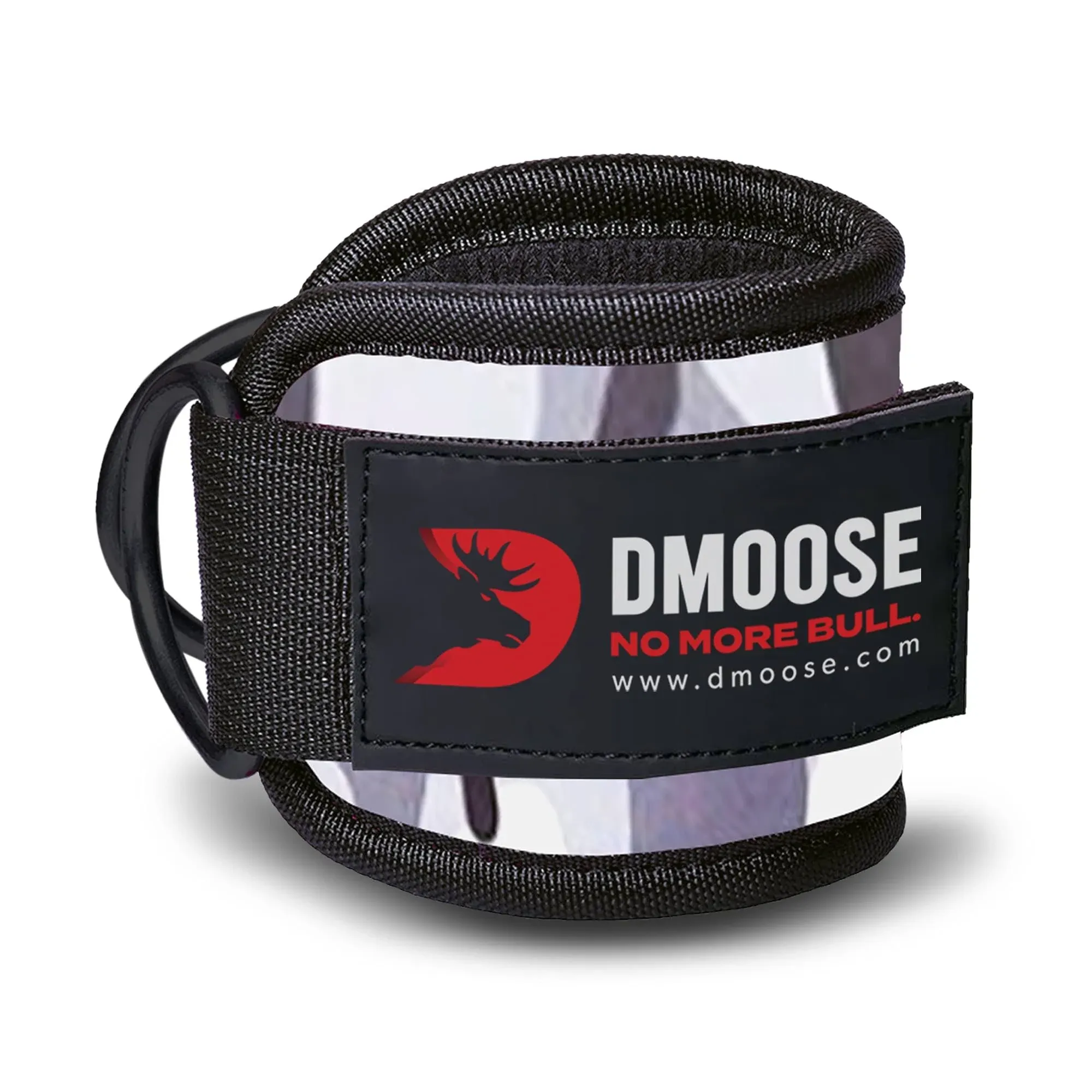 DMoose Fitness Ankle Exercise Straps for Cable Machines with D-Ring, Size: Single, Gray