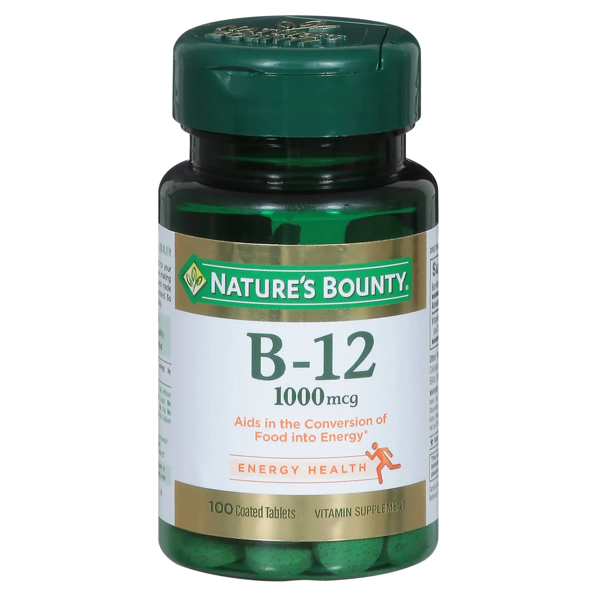 Nature's Bounty 维生素 B12，支持能量代谢，片剂，1000 微克，200 片