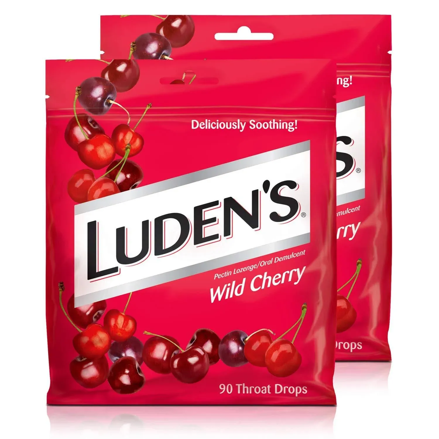 Ludens Throat Drops Wild Cherry 90 Drops Pack of 2